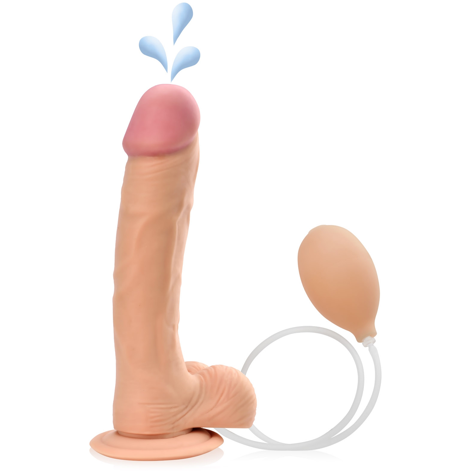 Gro Er Realistischer Vibrator Mit Saugnapf Penis Mit Ejakulation Natur