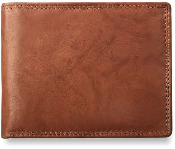 Poziomy skórzany męski portfel TILLBERG - rdzawy