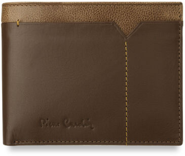 Męski portfel PIERRE CARDIN skóra pudełko - brązowy
