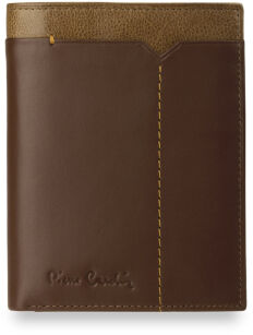 Skórzany portfel męski PIERRE CARDIN francuski szyk - brązowy
