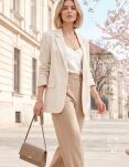 Kopertówka damska listonoszka elegancka wizytowa - beżowa - 5