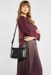 Monnari mała torebka na długim pasku torba listonoszka crossbody - czarna - 8
