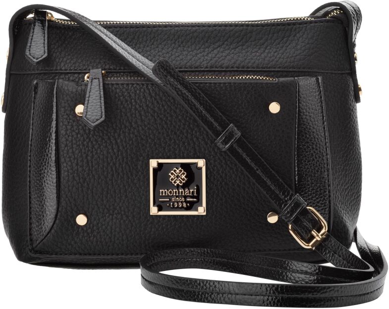 Monnari mała torebka na długim pasku torba listonoszka crossbody - czarna