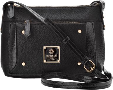 Monnari mała torebka na długim pasku torba listonoszka crossbody - czarna