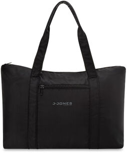 Sportowa duża torebka damska Jennifer Jones pojemna pakowna torba miejska podróżna do pracy na siłownię bagaż shopper na ramię - czarna