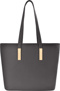 Klasyczna torebka damska shopper bag elegancka torba łódka na ramię - szary