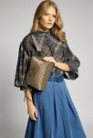 Monnari torebka damska pikowana crossbody na ramię z regulowanym paskiem - taupe - 6