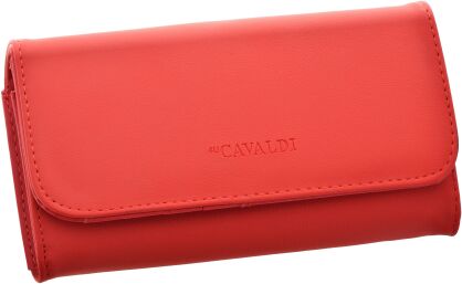 Portfel damski Cavaldi z ekoskóry elegancki pojemny na karty banknoty - czerwony