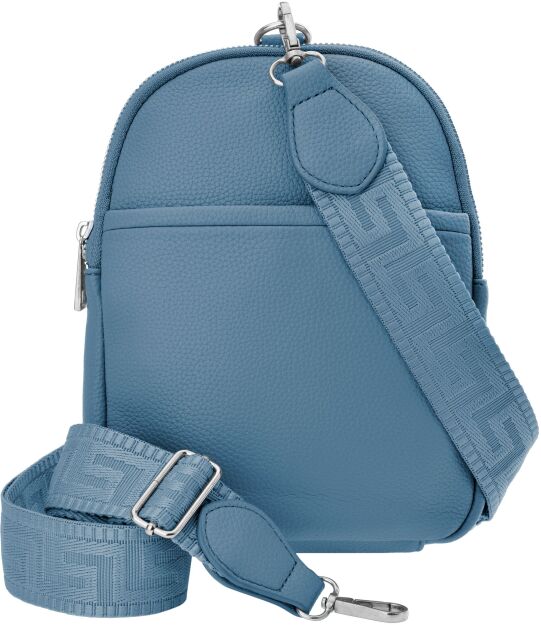 Saszetka plecak torebka 3w1 crossbody na jedno ramię praktyczna listonoszka - niebieski