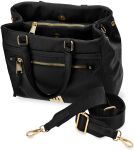 Monnari tekstylna torba damska listonoszka kuferek torebka mini shopper premium - czarna - 3