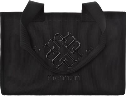 Torebka Monnari damska shopper elegancka torba na ramię do pracy i na co dzień - czarna