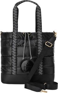 Monnari torba z pikowaniem duża torebka damska shopper miękka sportowa - czarna