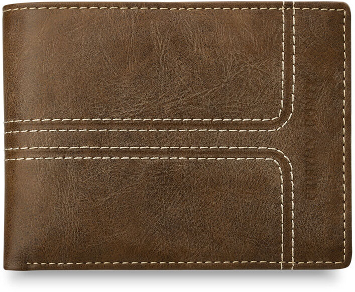 Poziomy portfel męski skóra naturalna vintage - camel