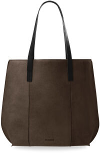 Duża torebka damska stylowy shopperbag BALEINE skóra naturalna - brązowy