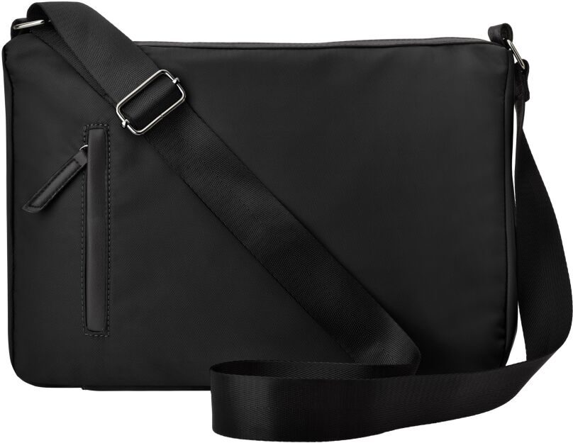 Torebka damska listonoszka duża lekka torba na ramię z regulowanym paskiem - czarny