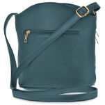 Pojemna miejska listonoszka crossbody torebka damska z kieszonkami - różowy - 15