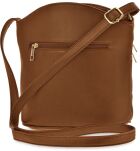 Pojemna miejska listonoszka crossbody torebka damska z kieszonkami - różowy - 9