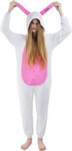 Piżama kigurumi jednoczęściowe przebranie kostium z kapturem – królik