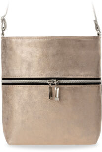 Błyszcząca piękna torebka damska na ramię - różowy