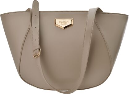 Monnari torba damska na rączkach shopper łódka klasyczna torebka aktówka - taupe