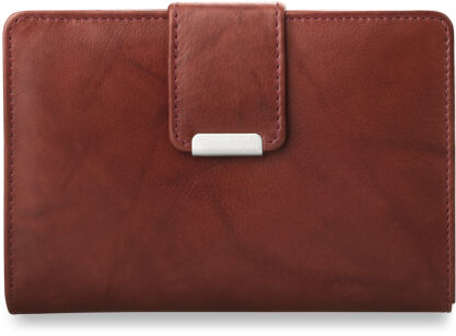 Poręczny damski portfel portmonetka - brązowy