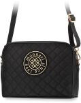 Monnari torebka damska pikowana crossbody na ramię z regulowanym paskiem - czarna - 4