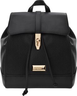 Monnari damski plecak z klapą i ściągaczem klasyczny elegancki plecaczek miejski - czarny