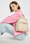 Monnari plecak z wzorzystymi paskami damski miejski mini skórzany elegancki plecaczek casual - pastelowy - 6
