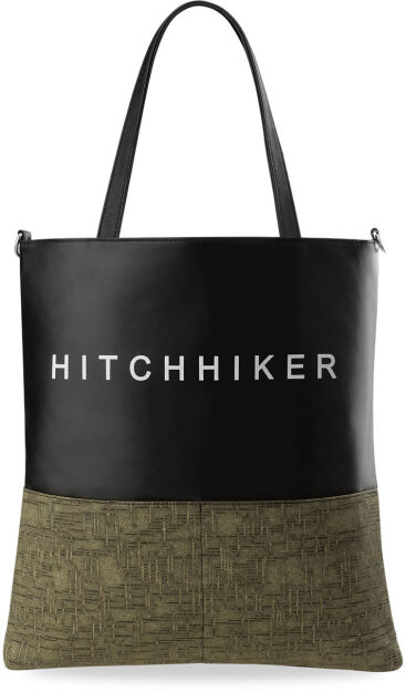 Trendy młodzieżowa damska pojemna shopper bag - khaki