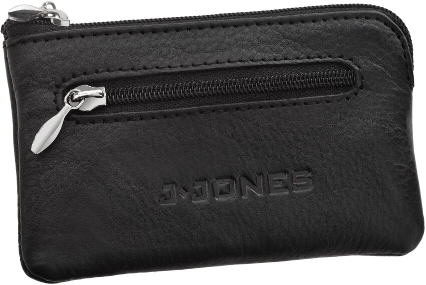 Skórzane etui na klucze z naturalnej skóry organizer na klucze z zamkiem - czarny