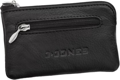 Skórzane etui na klucze z naturalnej skóry organizer na klucze z zamkiem - czarny