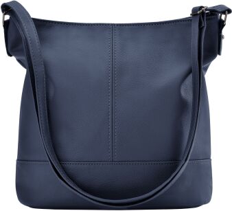 Torebka listonoszka pojemna torba na ramię z długim paskiem miejska klasyczna - granatowa