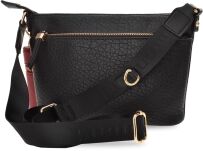 Monnari torba damska z małą saszetką torebka crossbody mała listonoszka - czarna - 3