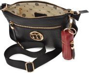 Monnari torba damska z małą saszetką torebka crossbody mała listonoszka - czarna - 4