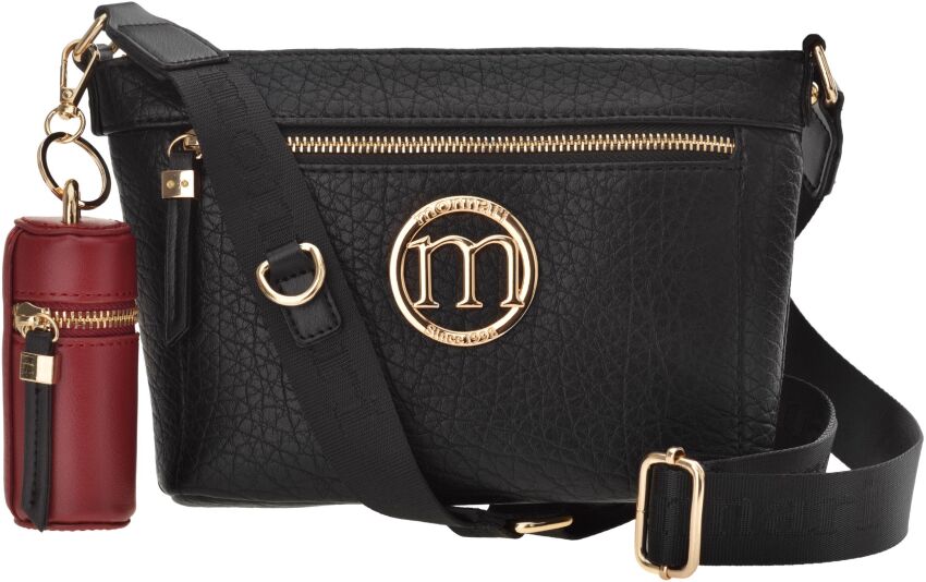 Monnari torba damska z małą saszetką torebka crossbody mała listonoszka - czarna