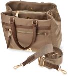 Monnari tekstylna torba damska listonoszka kuferek torebka mini shopper premium - beżowa - 3