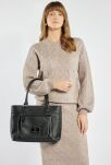 Monnari torba z kolekcji Premium duża torebka damska aktówka shopper - czarna - 6