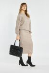 Monnari torba z kolekcji Premium duża torebka damska aktówka shopper - czarna - 5
