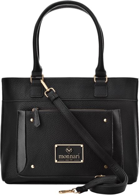 Monnari torba z kolekcji Premium duża torebka damska aktówka shopper - czarna