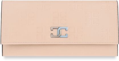 Banknotówka damska z kieszonkami na karty elegancki portfel – kremowy