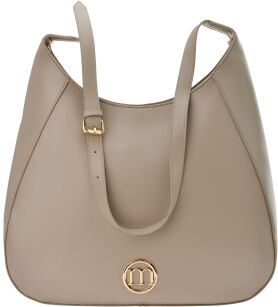 Monnari duża torba klasyczna gładka torebka na ramię elegancka shopper worek - beżowa