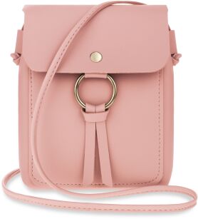Mała torebka damska stylowa listonoszka elegancka raportówka – różowy