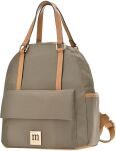Monnari tekstylny plecak elegancki 2w1 torba na ramię miejski sportowy - khaki - 2