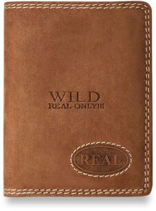 Zgrabny mały portfel męski Wild Real Only - piaskowy