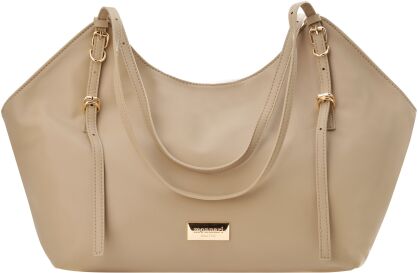 Monnari pojemna torba damska duża torebka worek shopper bag na ramię elegancka - beżowa