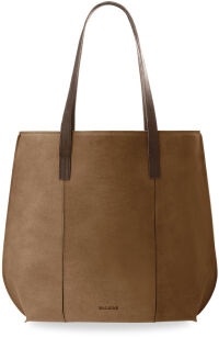 Duża torebka damska stylowy shopperbag BALEINE skóra naturalna - camel