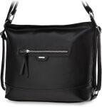Torba damska plecak miejski 2w1 duża torebka worek shopper - czarna - 5