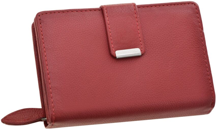 Poręczny damski portfel portmonetka - czerwona