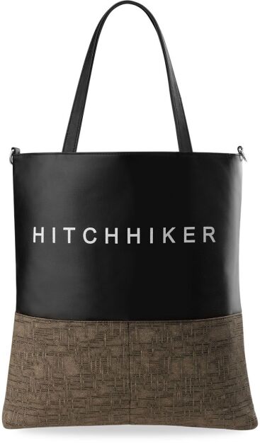 Trendy młodzieżowa damska pojemna shopper bag - brązowa