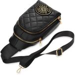 Monnari torebka damska sportowa pikowana 2w1 plecak crossbody plecaczek na jedno ramię - czarny - 2